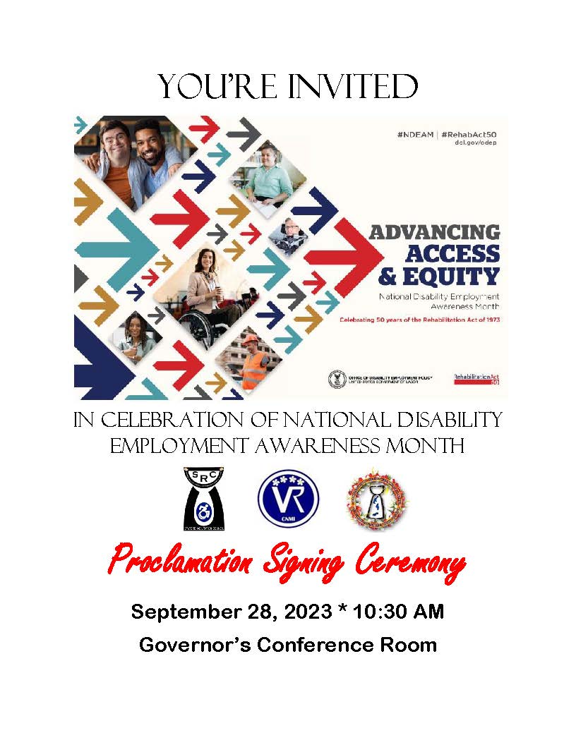 National Disability Employment Awareness Month Proclamation Flyer Image